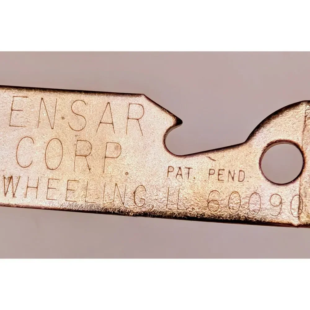 Vtg Ensar Corp Can Bottle Opener Wheeling IL USA Kitchen Bar Man Cave Retro 70s